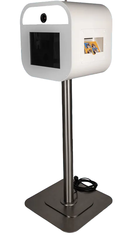 Fotobox Lite — moderne Fotobox mit Touch-Display, Druckfach und Sofortdruck-Flat